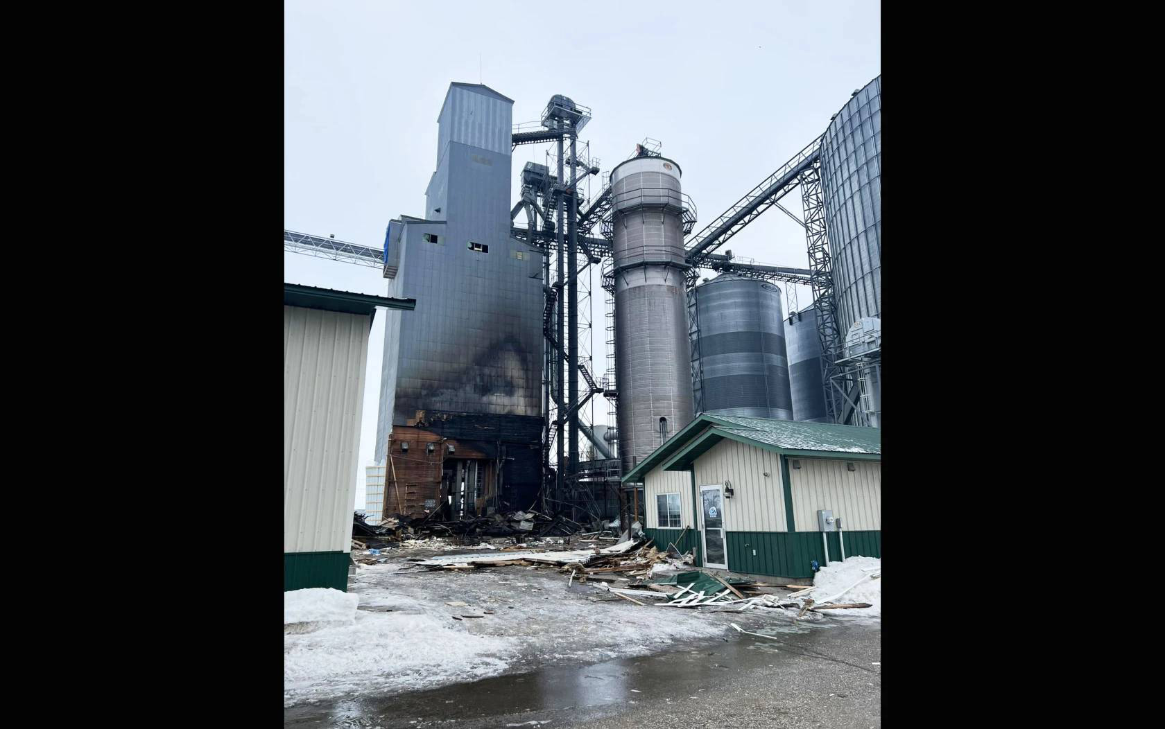 Explosion and fire damages Hoffman grain elevator Friday night