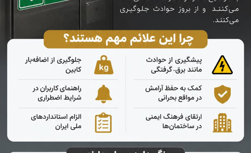 زبان بی‌صدای ایمنی؛ علائم هشداردهنده، ضامن امنیت آسانسورها